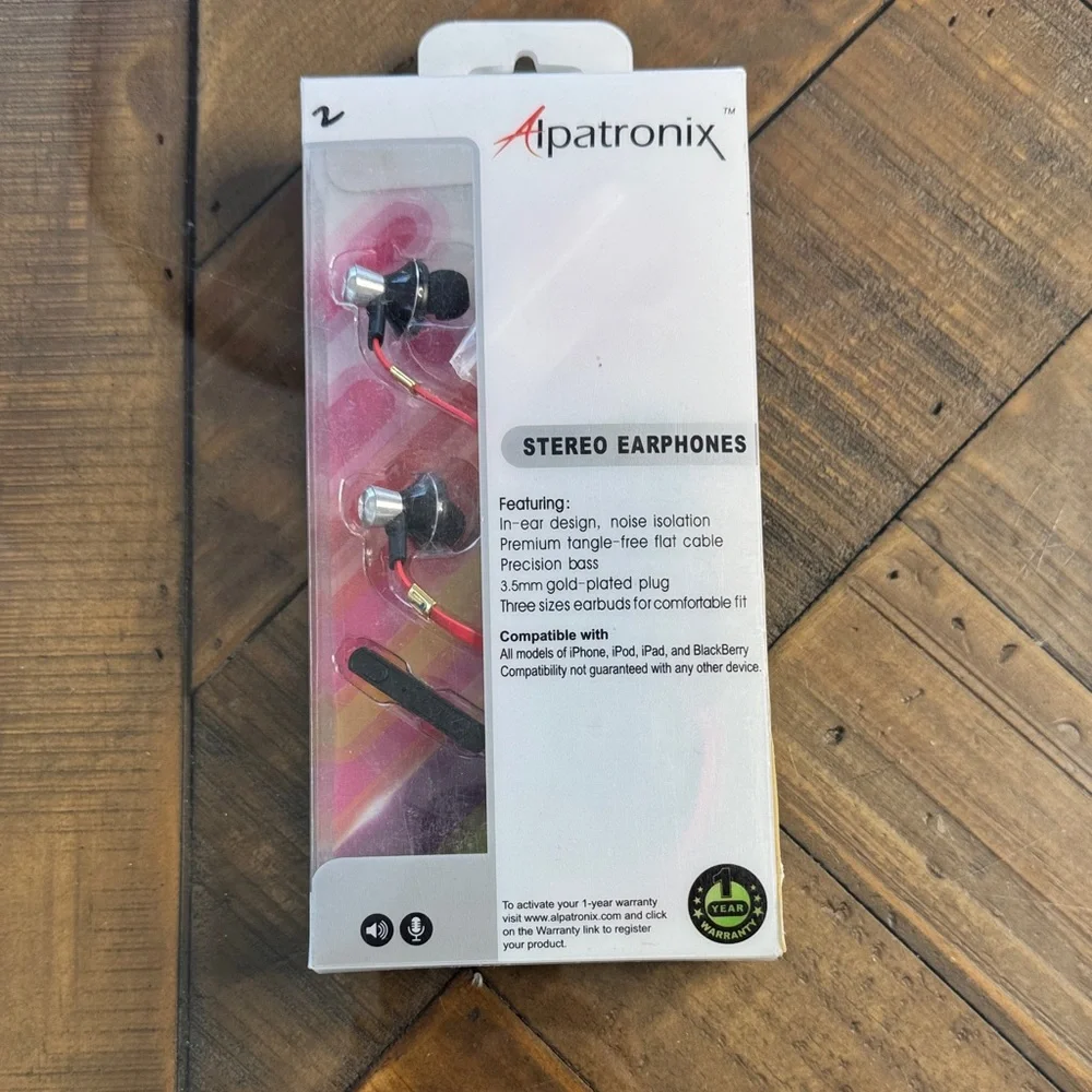 Stereo Earphones - Black and Silver